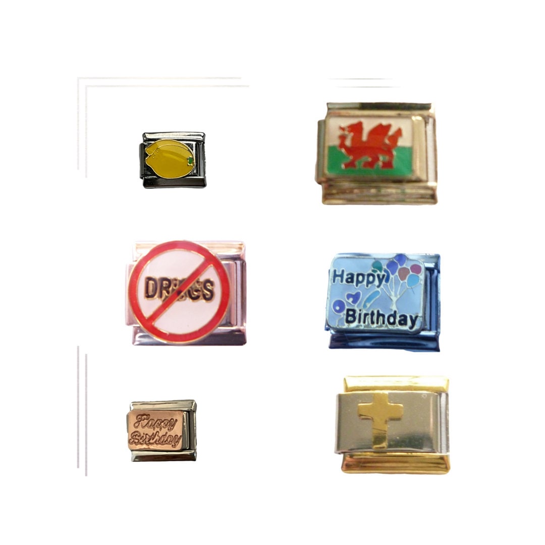 Various 9mm Italian Charm Links Fits All Design Classic Bracelet Etsy UK