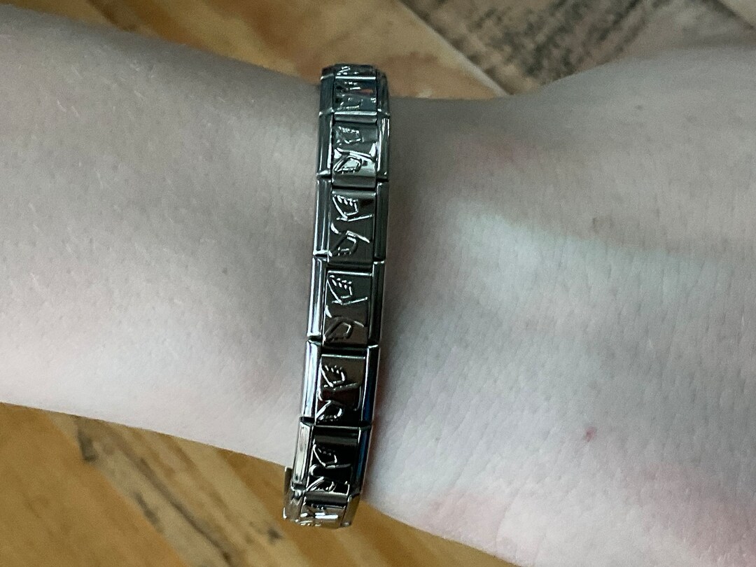 Silver Angel Italian Charm Bracelet, Starter Base 9mm - Etsy UK