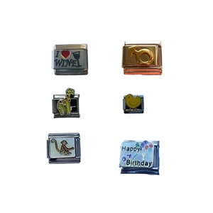 Various  9mm Italian charm links fits all design classic bracelet