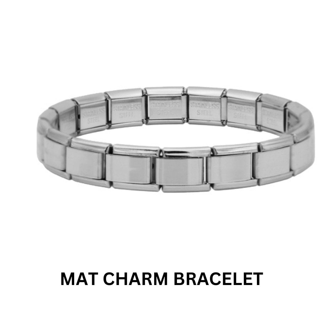 Mat 9mm Italian 18 Charm Starter Base Bracelet Links Fits All Etsy