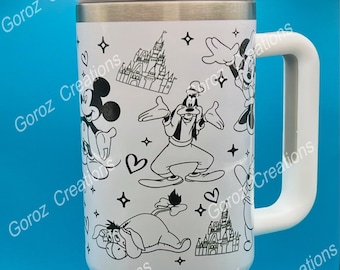 Theme Park Characters 40oz Tumbler | Sublimation Print
