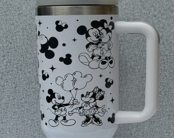 40oz Cartoon Tumbler, Magic Theme Park Characters
