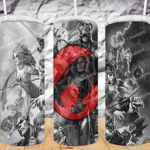 Tumbler, Custom Tumbler, Custom Drinkware, Sublimation Skinny Tumbler with Straw, 20oz tumbler, Cartoon Tumbler, Thundercats Tumbler, 80&#39;s