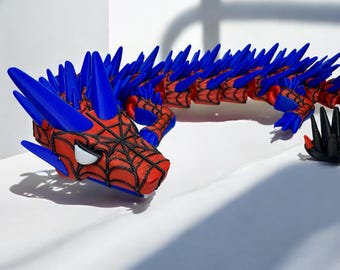 3D Printed Spider Dragon Fidget Toy, Superhero Desk Decor