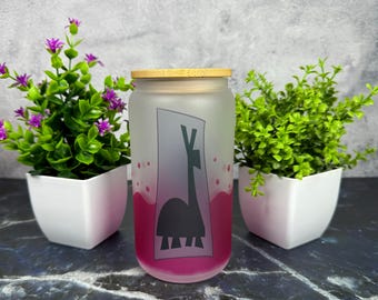 16oz Llama Poison Tumbler Glass Can Funny Llama Poison Extract 16oz Frosted Libbey Sublimation Glass Can Llama Poison Glass Can
