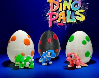 Dinosaur Egg Surprise Toy with 3 Dino Pals Fidget Figures Triceratops, T-Rex, and Spinosaurus Dino Egg Sensory & Educational Gift for Kids