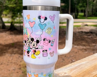 40oz Custom Tumbler | Theme Park Custom Tumbler | 40oz Sublimation Tumbler
