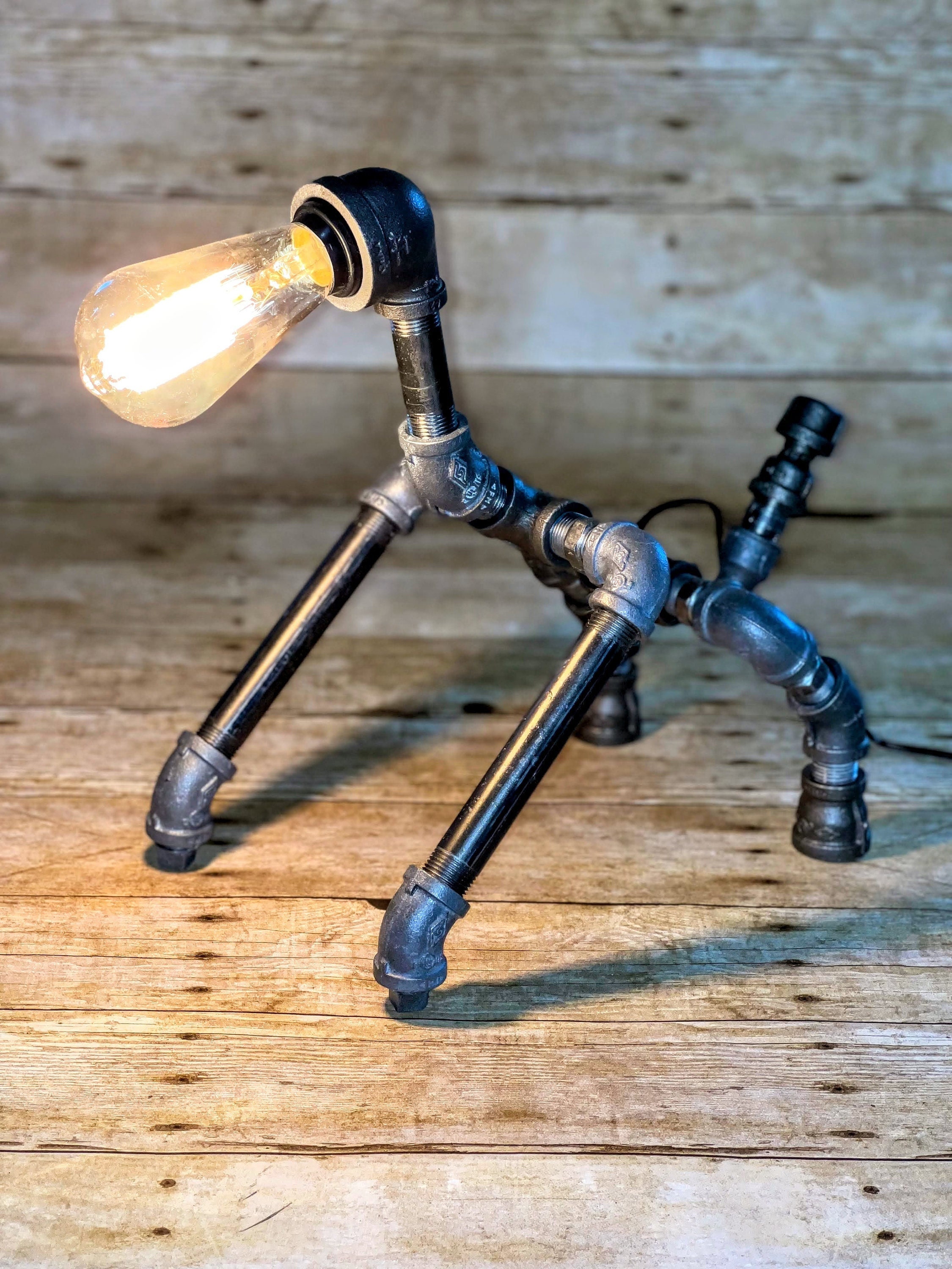 Industrial Pipe Dog Lamp mowgli Etsy Australia