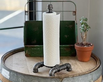 Industrial Black 4 Leg Pipe Paper Towel Holder