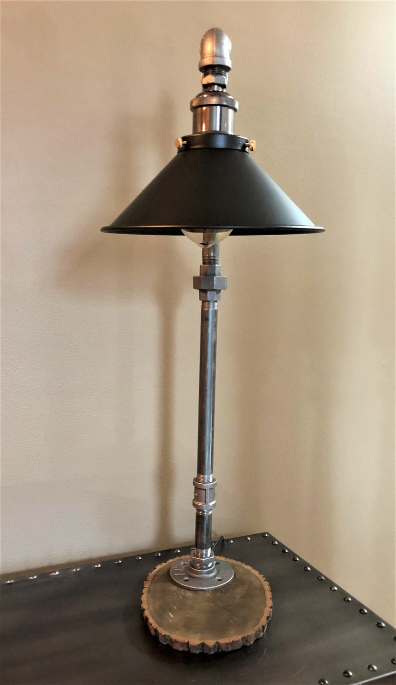 Industrial pipe light fixture with shade Edison bulb pipe lamp/Duke image 2