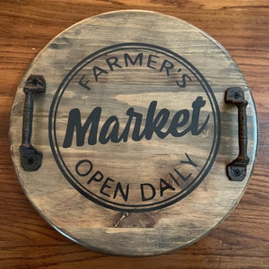 Cheese and Charcuterie Board - Farmers Market Serving Tray Meat and Cheese Tray