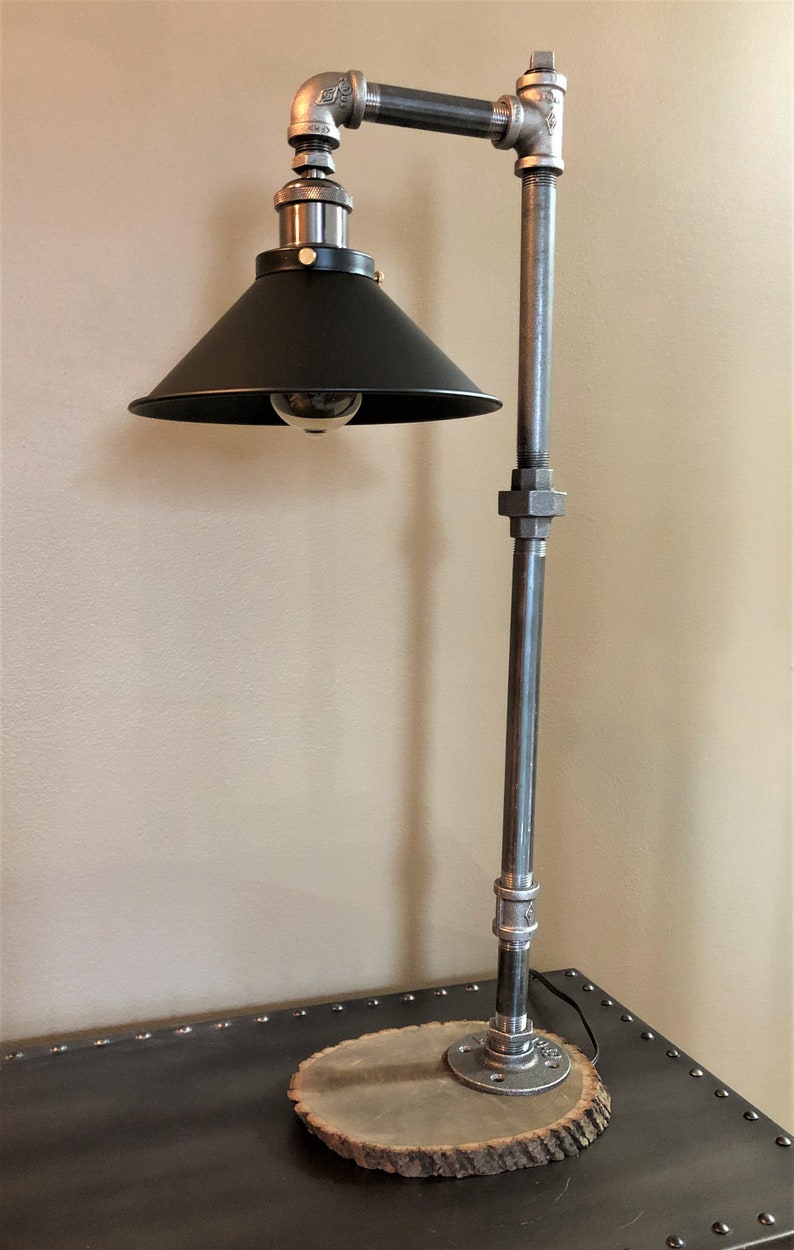 Industrial pipe light fixture with shade Edison bulb pipe lamp/Duke image 3