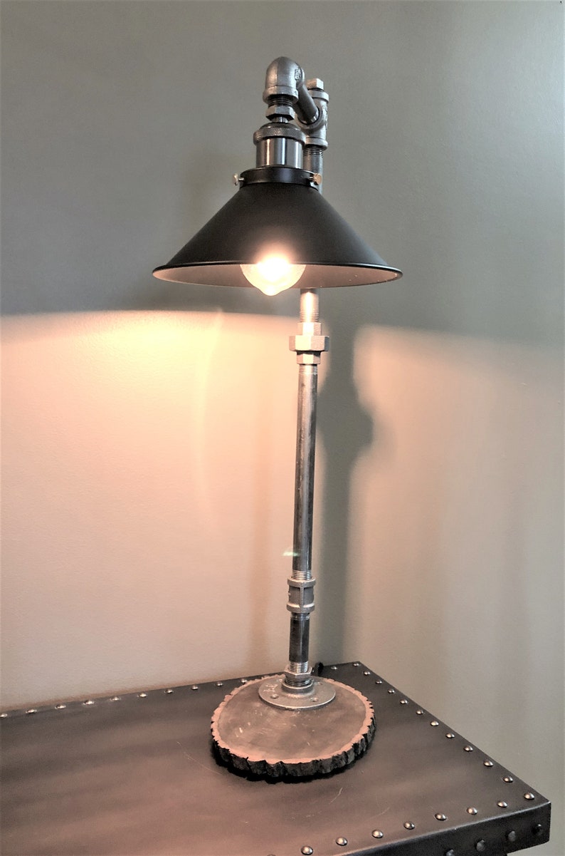 Industrial pipe light fixture with shade Edison bulb pipe lamp/Duke image 5