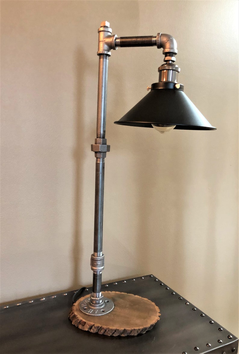 Industrial pipe light fixture with shade Edison bulb pipe lamp/Duke image 4
