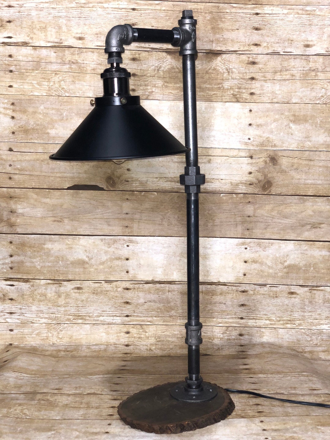 Industrial Pipe Light Fixture With Shade Edison Bulb Pipe Lamp/duke Etsy