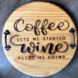 Cheese and Charcuterie Board - Coffee Wine Serving Tray Meat and Cheese Tray