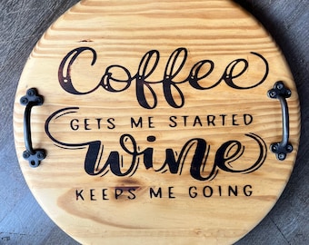 Cheese and Charcuterie Board - Coffee Wine Serving Tray Meat and Cheese Tray