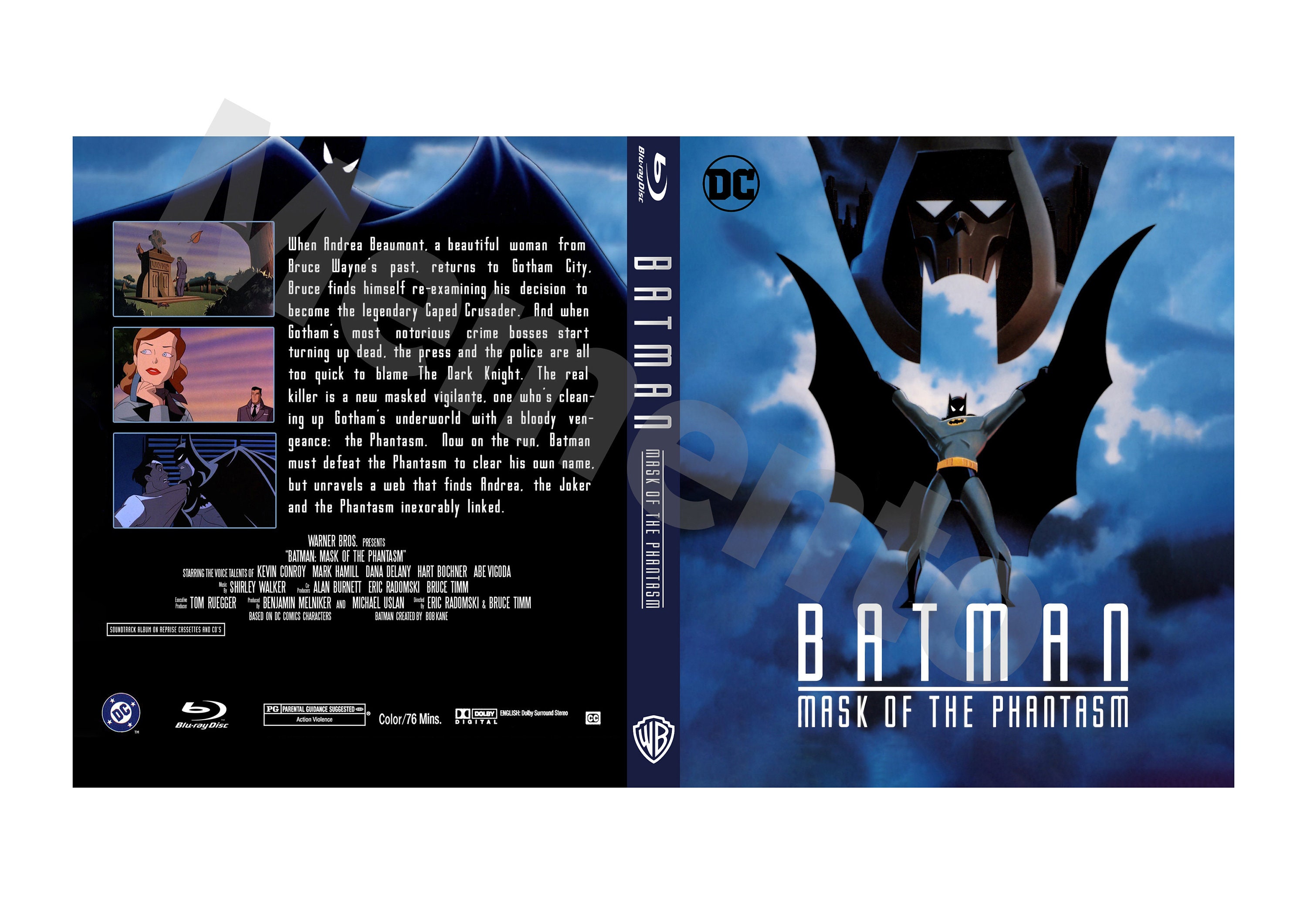 Batman: Mask of the Phantasm Custom Blu-ray Cover both - Etsy