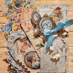 Ephemera & Page Pocket handgefertigt aus Cameo und Velvet Paper Collection für Journals, Scrapbooking und Kunsthandwerk