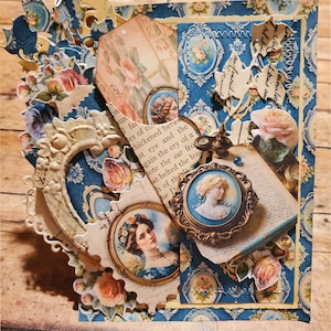 Ephemera & Page Pocket handgefertigt aus Cameo und Velvet Paper Collection für Journals, Scrapbooking und Kunsthandwerk