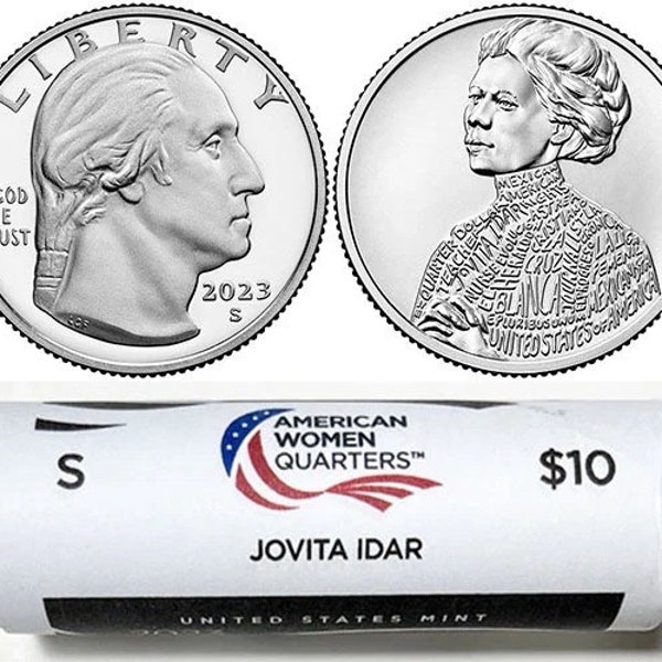 2023 Jovita Idar “S”  Mint American Women’s Quarter 40 Coin Roll Sealed San Francisco  - US Mint Wrapped