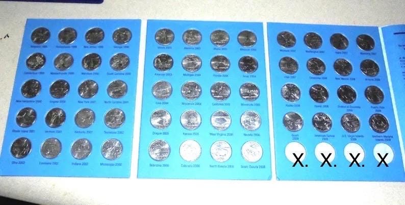 50 State Quarter Collection - Etsy