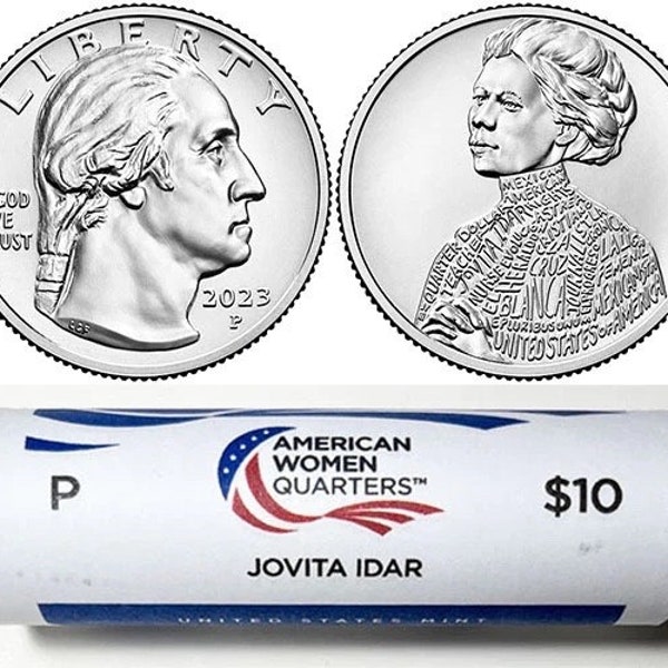 2023 Jovita Idar “P” Mint American Women’s Quarter 40 Coin Roll Sealed Philadelphia  - US Mint Wrapped