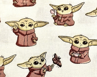 Handmade Baby Grogu Reversible Blanket with Soft back flannel