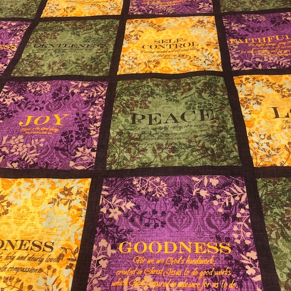 Inspirational Fruits of the Spirit lap quilt/blanket