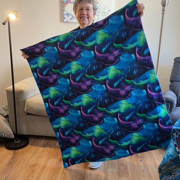 Spectacular Aurora Borealis Lap Quilt/Throw