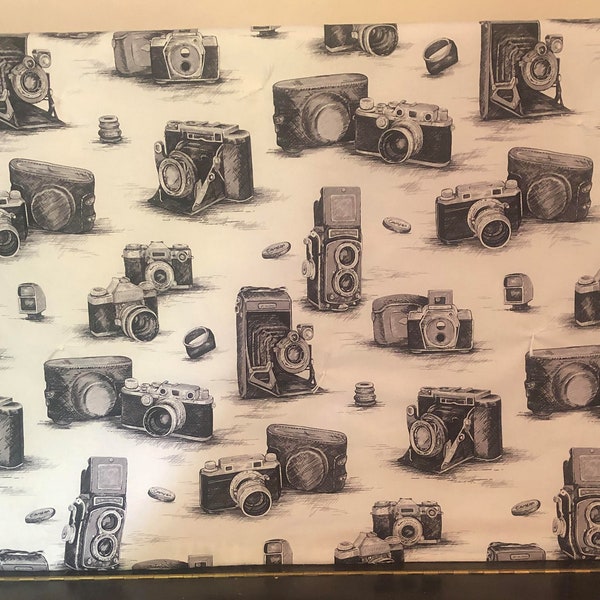 Camera Quilt Fabric Etsy