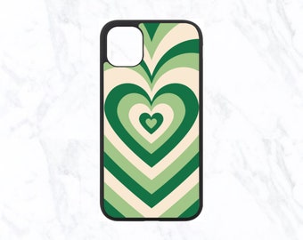 Sage Green Hearts Phone Case, iPhone 13, iPhone 12, iPhone 12 Pro, iPhone 11, iPhone 11 Pro, iPhone XR, iPhone X/XS, iPhone 7/8, trendy gift