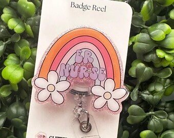 ER Nurse Badge Reel |  Emergency Room ID Holder | Nurse Accessories | Emergency Room Gifts | Cute Emergency RN Badge Holder