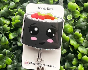 Nurse Badge Reel | Kawaii Sushi Badge Reel | Retractable Nurse ID Holder