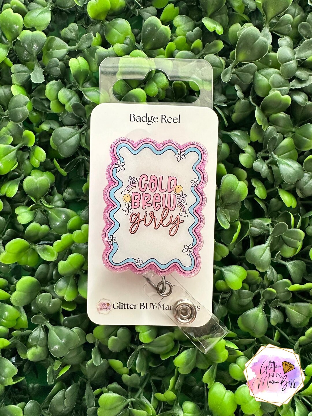 Nurse Badge Reel | Cold Brew Coffee Badge Reel | Retractable ID Holder ...