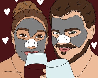 Custom Digital Portrait from Photo | Personalized Couple Portrait | Family Portrait | Wedding Gift | Anniversary Gift