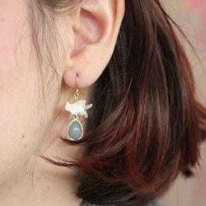 Snake vertebrae drop earrings