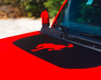 Bronco Hood Bump Decal Graphic Made To Fit 2021-Current NO Trim Needed | Bronco Vinyl Hood Sticker Exact Fit Bronco Decal/Sticker