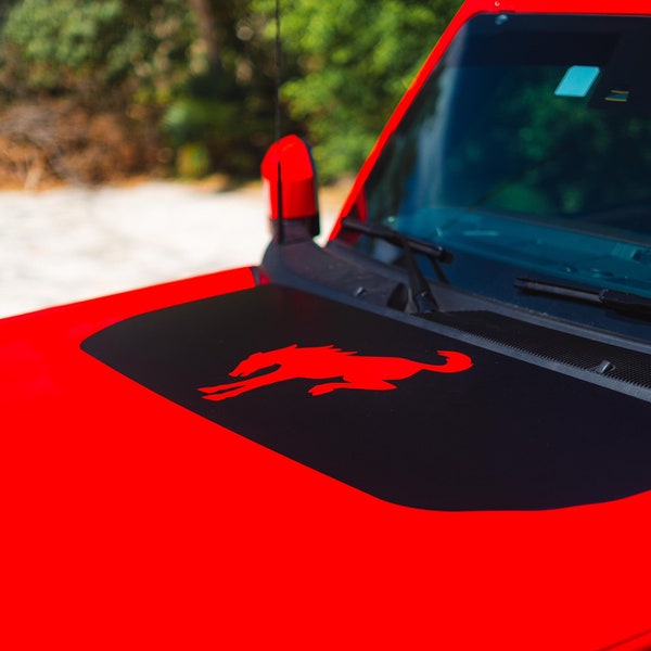 Bronco Hood Bump Decal Graphic Made To Fit 2021, 2022 & 2023 NO Trim Needed | Bronco Vinyl Hood Sticker Exact Fit Bronco Decal/Sticker