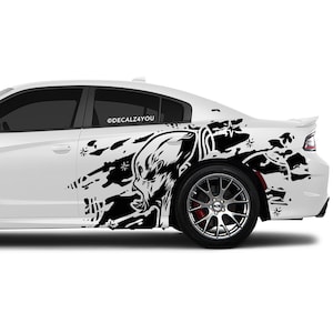 Custom Alien X-Large Side Graphic / Sticker For CHARGER - Stand out with our unique "Alien with UFO" design | Car Decal | Charger Decal |