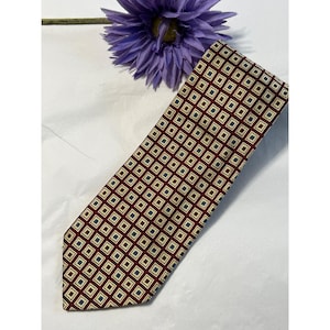 Vintage Johnny Lambs Italian Silk Geometric Tie