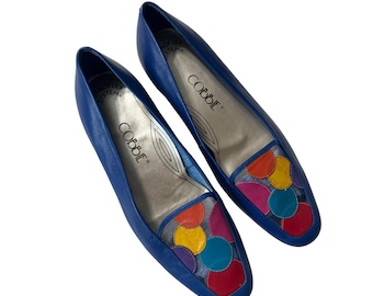 Vintage Cobbie Blue Leather Loafers