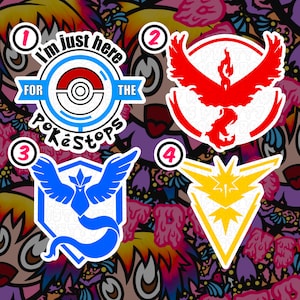 Team Go Stickers, Water Resistant Stickers