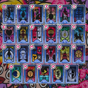 Arcana Tarot Cards, Water Resistant Stickers