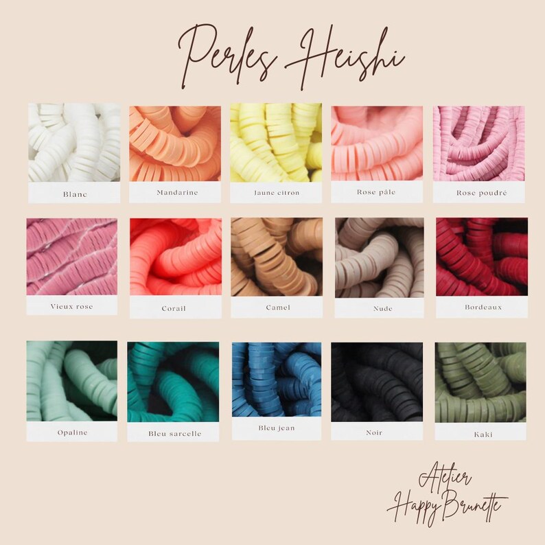 PULSERA PERSONALIZABLE CONSTANCE - Pulsera personalizada. Cuentas Heishi - (nombre / palabra / mantra / iniciales) imagen 5