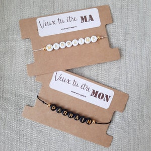 Godmother/Godfather announcement bracelet - message bracelet - do you want to be collection?