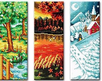 Four Season (Landscape)-Counted Cross Stitch/PDF File/Instant Download