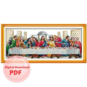 Patrón de punto de cruz de La Última Cena: Archivo PDF