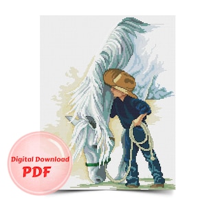 Cross Stitch Pattern - Little Whisperer - Counted Cross Stitch/PDF File/Instant Download