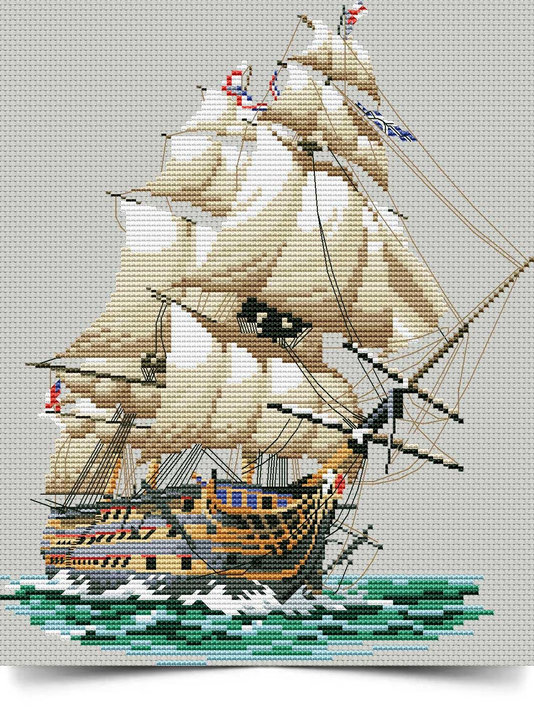 Sailing Ship Counted Cross Stitch/pdf File/instant Download - Etsy sailing-ship-counted-cross-stitch-pdf-file-instant-download-etsy